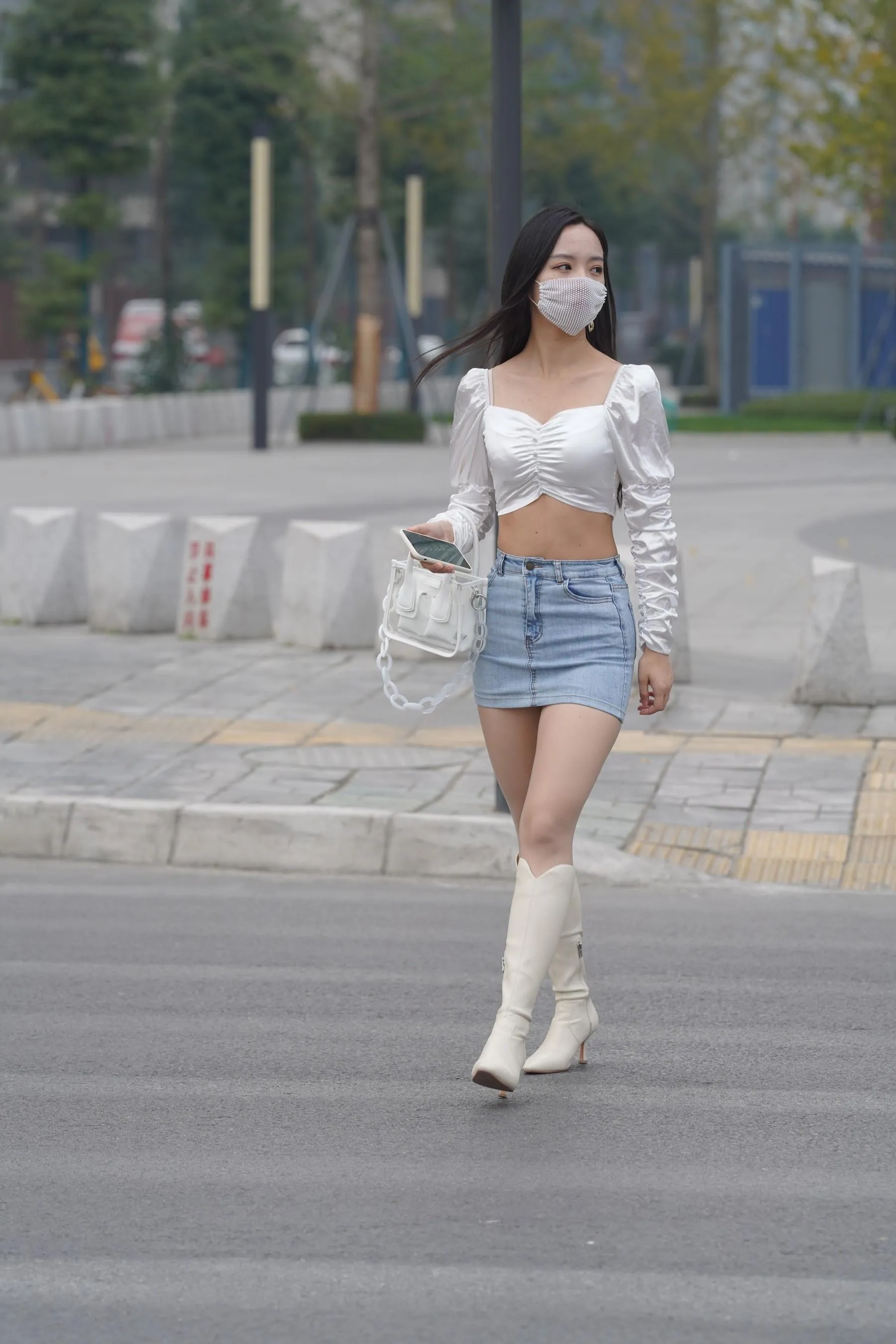 魔镜街拍 NO.170 凯恩街拍摄影-牛仔裙小姐姐 [304P]插图5